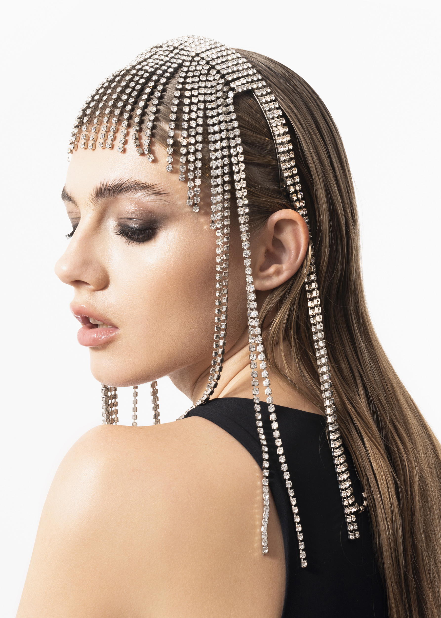 Giorgia fringe silver white Nude Skin